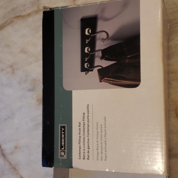 Pilltop Hook Rail in Vintage Black & Vintage Nickel - Picture 6 of 8